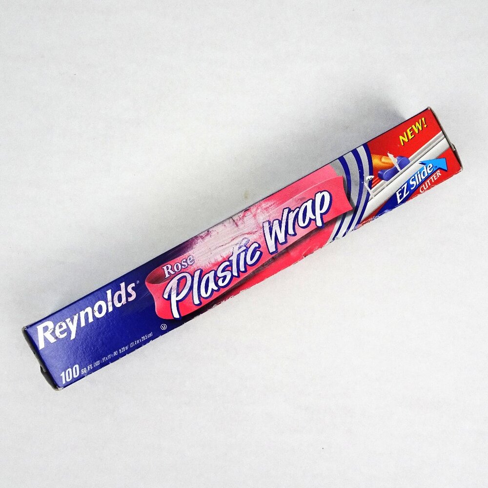 NOS Reynolds Rose Pink Color Plastic Cling Wrap 100 sq fl EZ Slide Cutter 2004